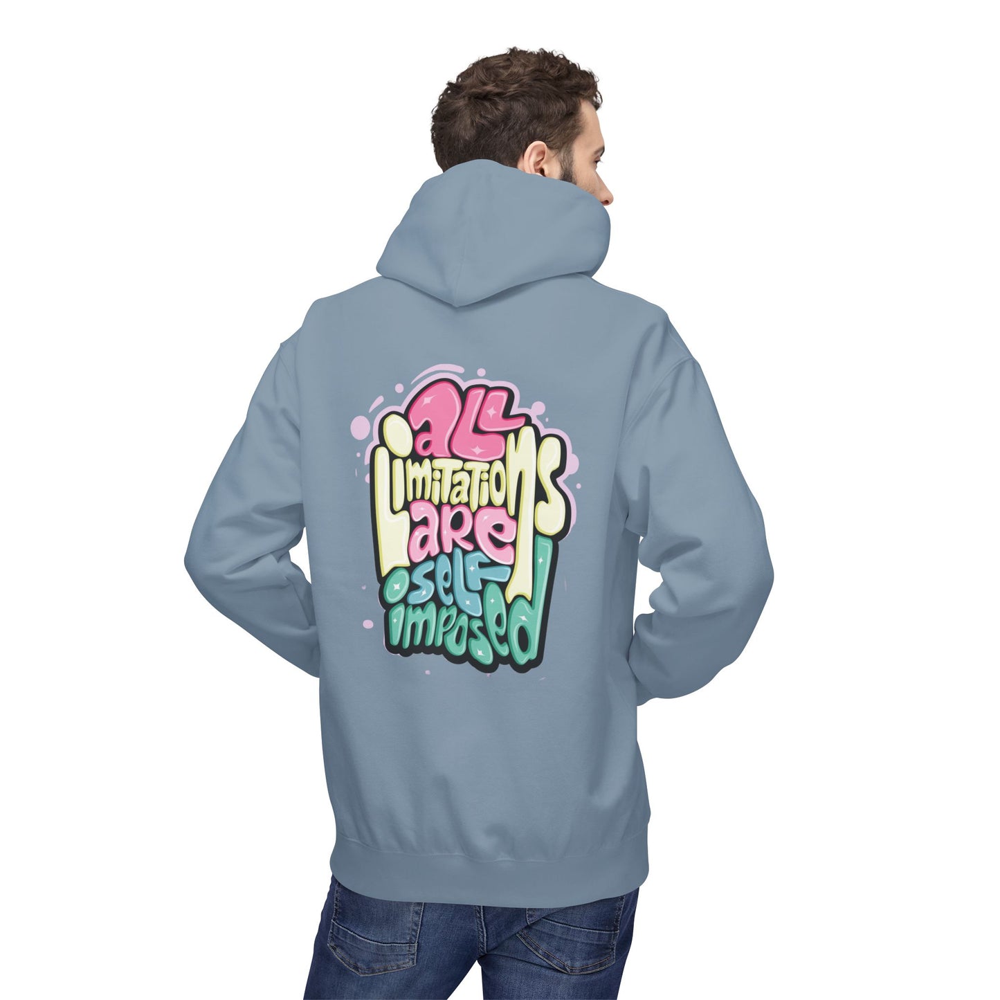 All Limitations Are Self-Imposed Hoodie – Motivational Retro Typography Design