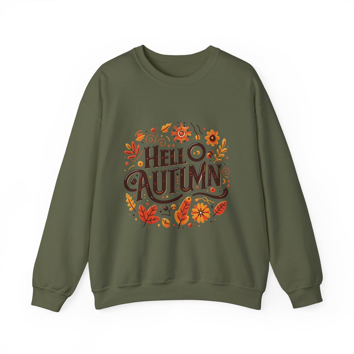 Hello Autumn - Cozy Unisex Crewneck Sweatshirt