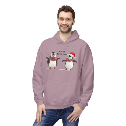 Ice to Meet You Hoodie – Cute Penguin Holiday Sweatshirt