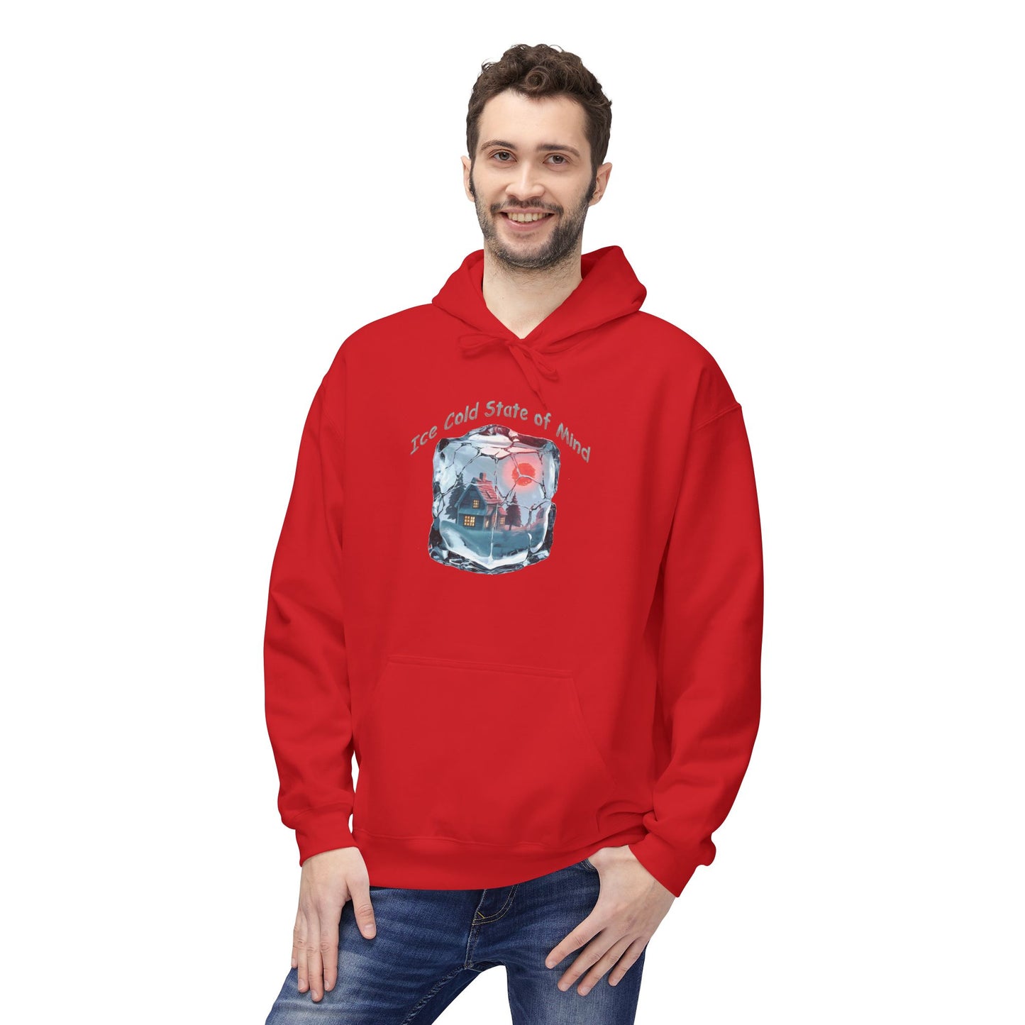 Ice Cold State of Mind Hoodie – Bold Winter Resilience Graphic