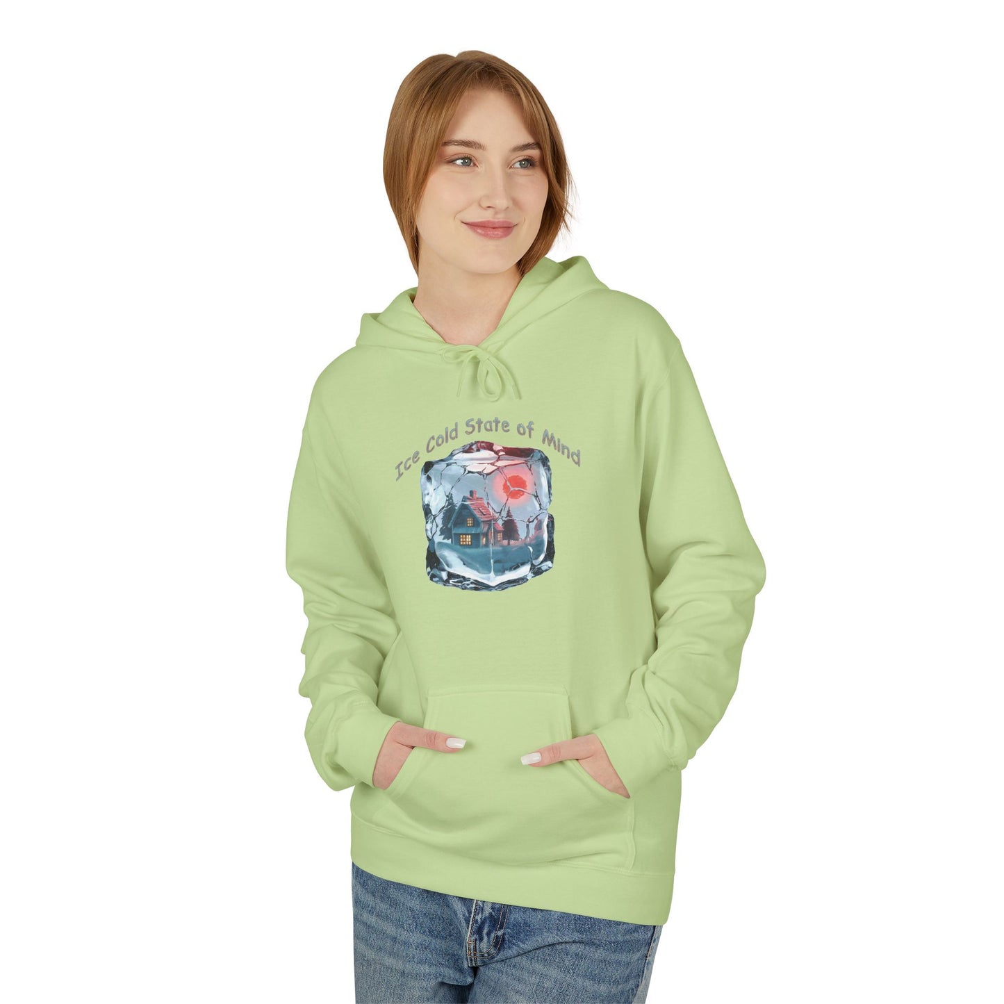 Ice Cold State of Mind Hoodie – Bold Winter Resilience Graphic