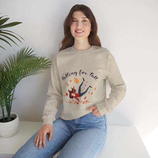 Falling for Fall - Unisex Heavy Blend™ Cozy Crewneck Sweatshirt