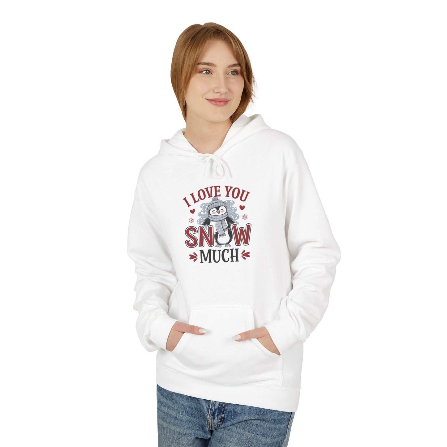 I Love You Snow Much Hoodie – Cute Penguin Winter Sweatshirt