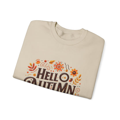 Hello Autumn - Cozy Unisex Crewneck Sweatshirt