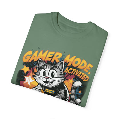 Gamer Mode Activated T-shirt - Funny Cat Gaming Unisex Tee