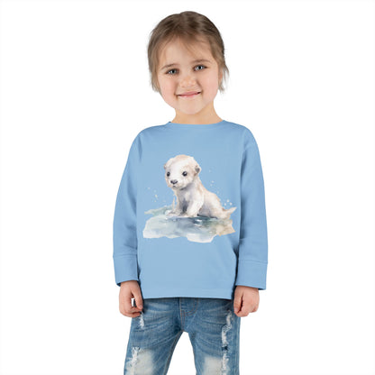 Baby Otter Toddler Unisex Long Sleeve Shirt - Soft Cotton Toddler Tee