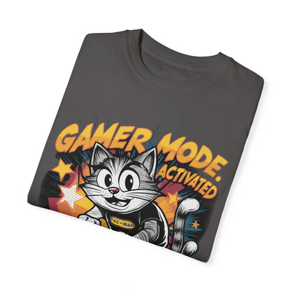 Gamer Mode Activated T-shirt - Funny Cat Gaming Unisex Tee