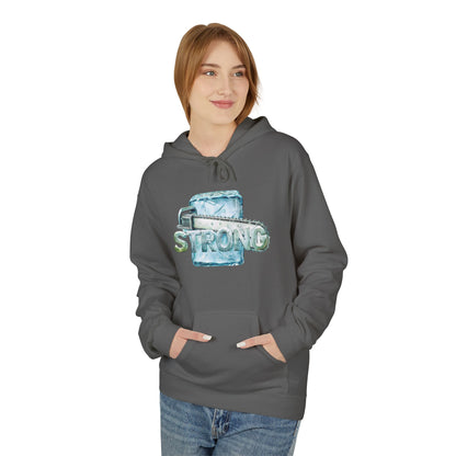 Strong Hoodie – Ice and Chainsaw Bold Graphic Design