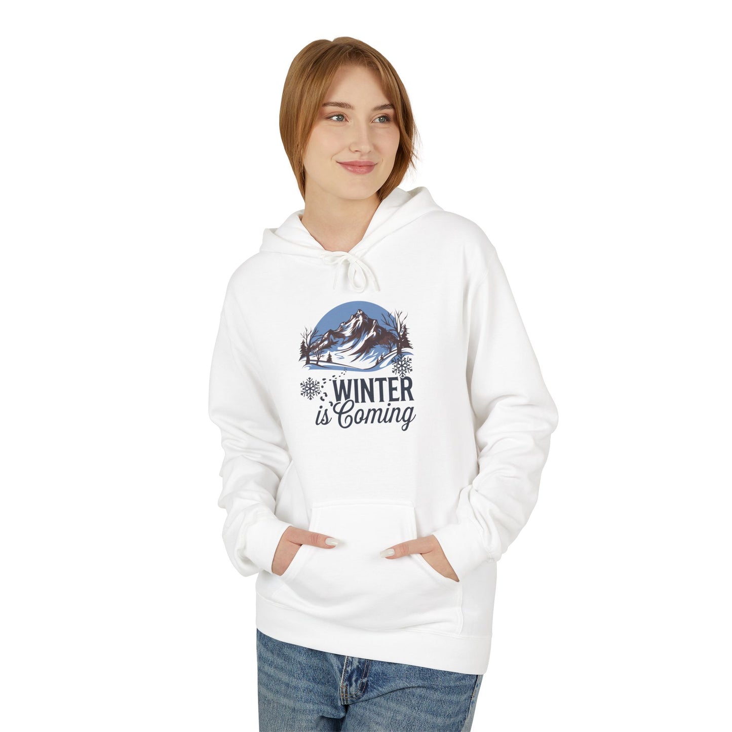 Winter is Coming Hoodie – Cozy Mountain Graphic Sweatshirt