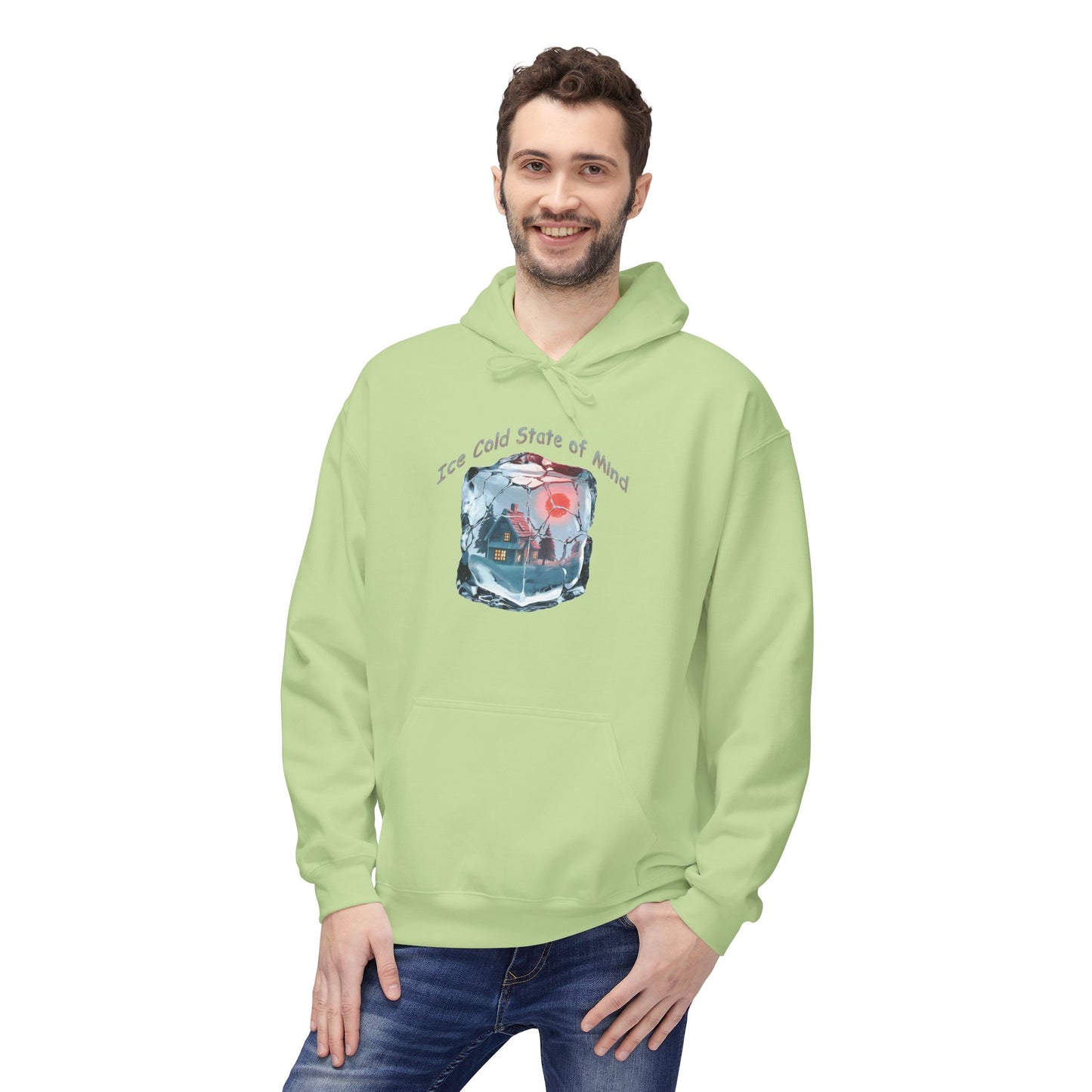 Ice Cold State of Mind Hoodie – Bold Winter Resilience Graphic