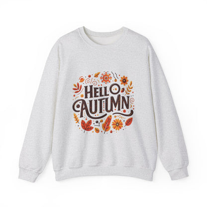 Hello Autumn - Cozy Unisex Crewneck Sweatshirt