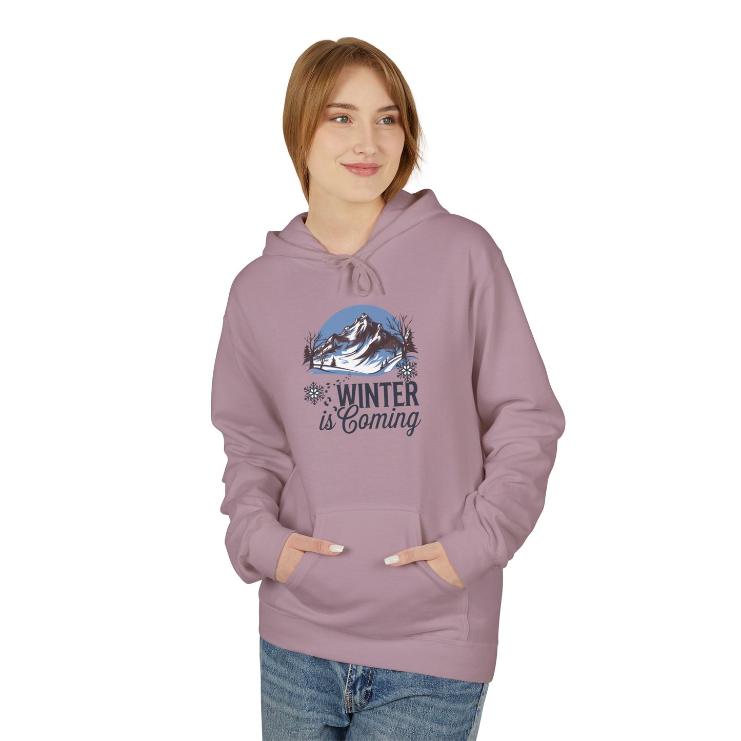 Winter is Coming Hoodie – Cozy Mountain Graphic Sweatshirt