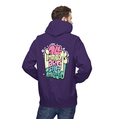 All Limitations Are Self-Imposed Hoodie – Motivational Retro Typography Design