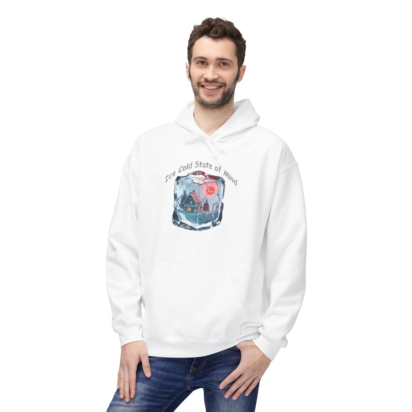 Ice Cold State of Mind Hoodie – Bold Winter Resilience Graphic