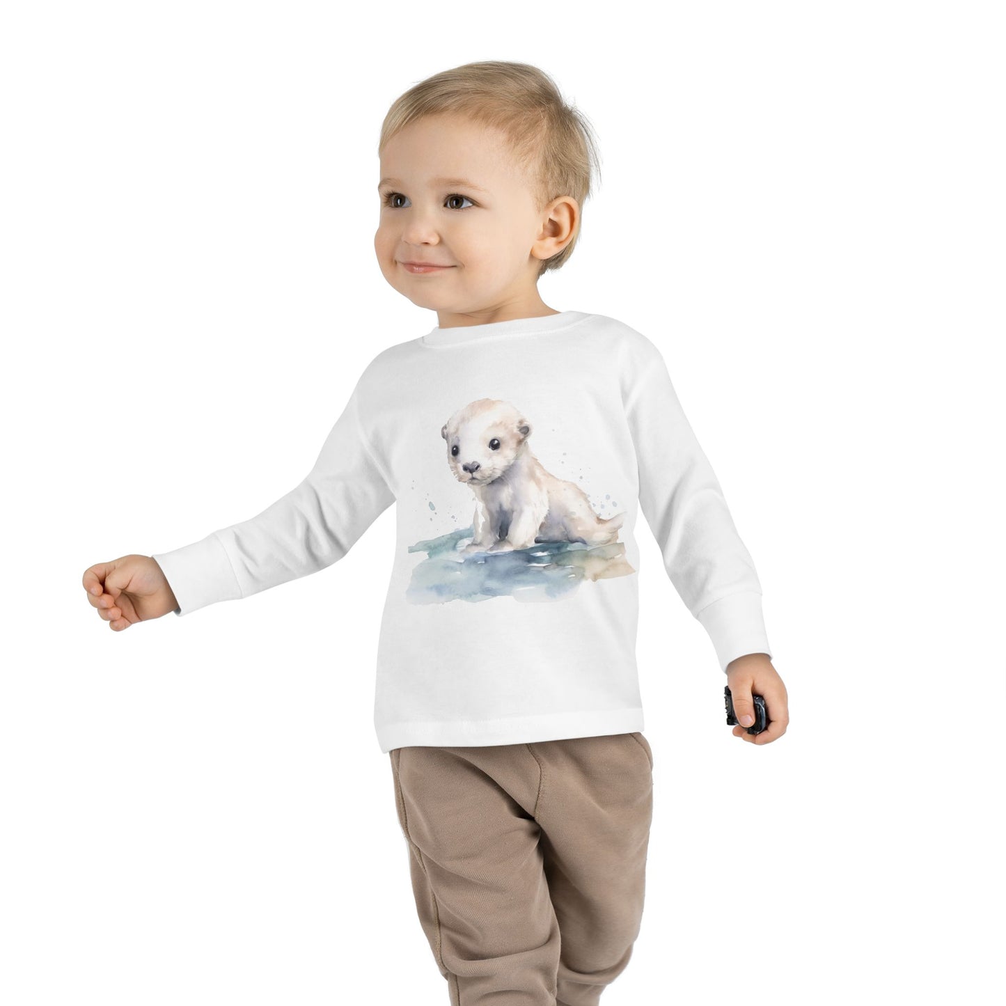 Baby Otter Toddler Unisex Long Sleeve Shirt - Soft Cotton Toddler Tee