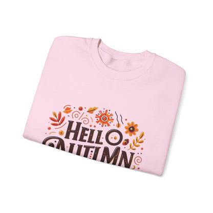 Hello Autumn - Cozy Unisex Crewneck Sweatshirt