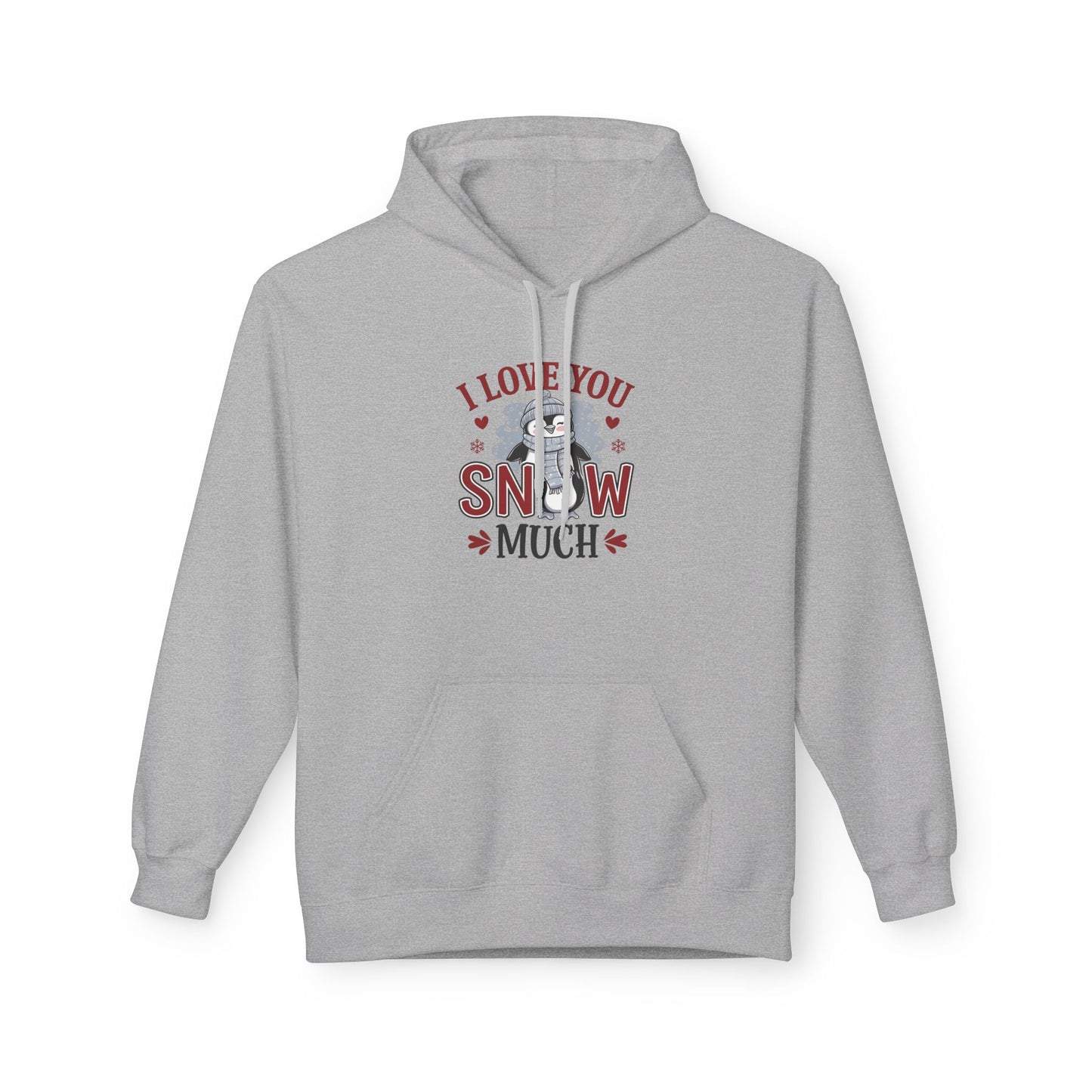 I Love You Snow Much Hoodie – Cute Penguin Winter Sweatshirt