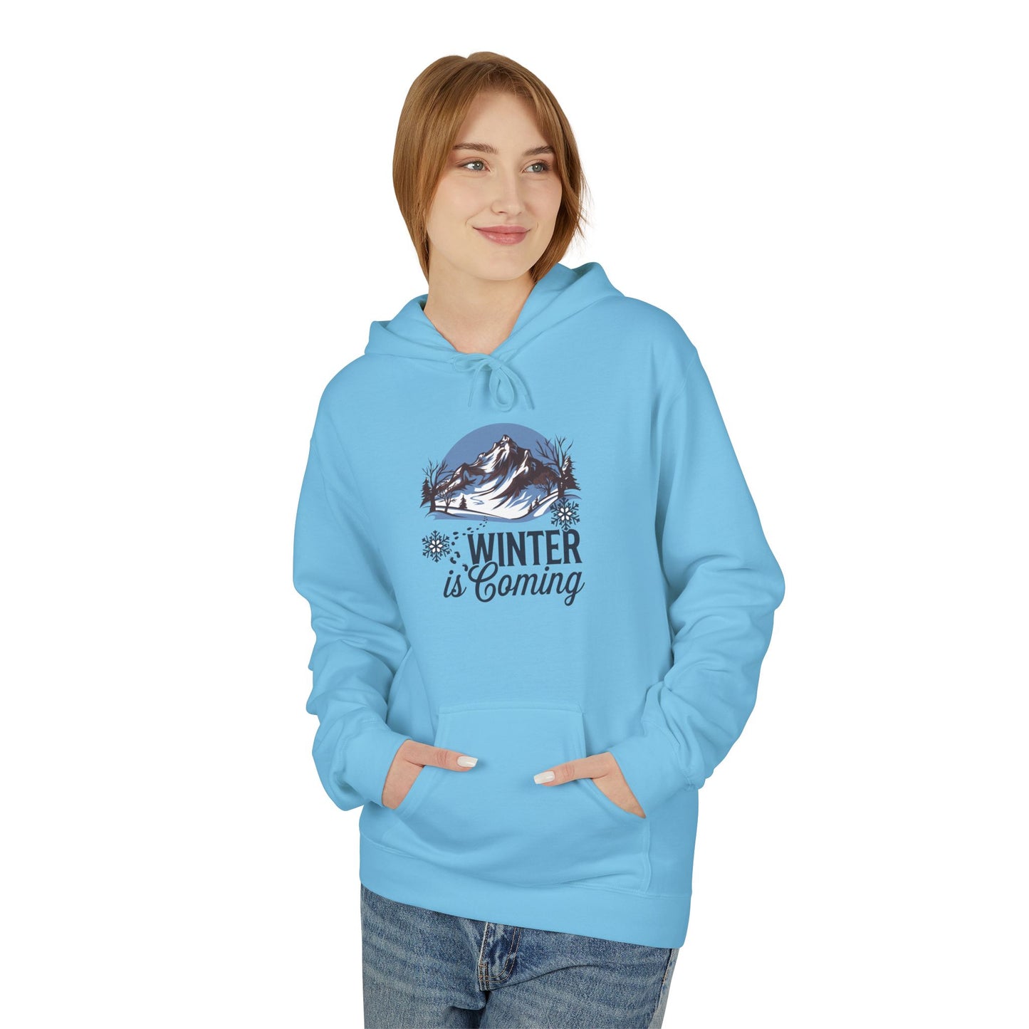 Winter is Coming Hoodie – Cozy Mountain Graphic Sweatshirt