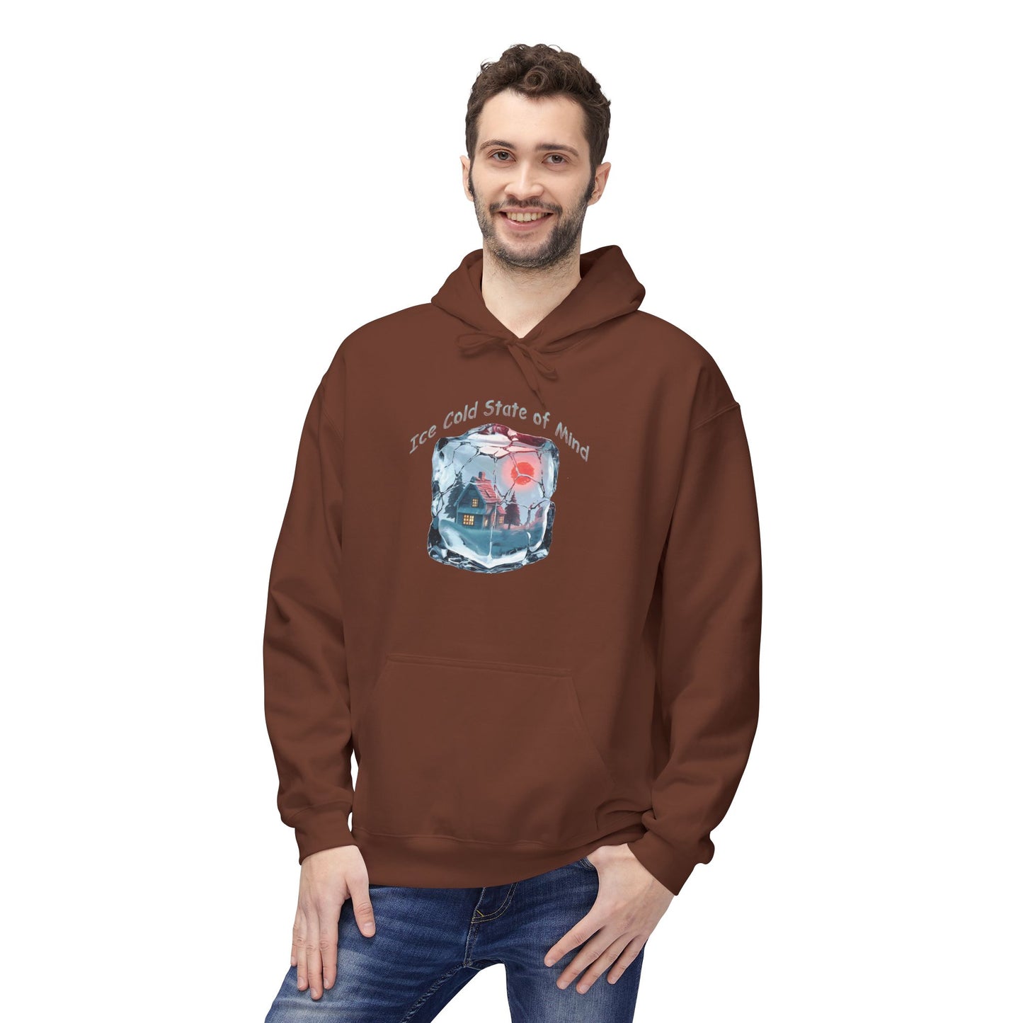 Ice Cold State of Mind Hoodie – Bold Winter Resilience Graphic