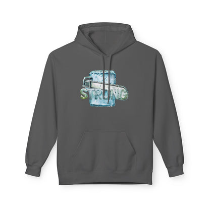 Strong Hoodie – Ice and Chainsaw Bold Graphic Design