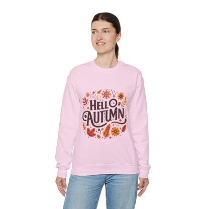 Hello Autumn - Cozy Unisex Crewneck Sweatshirt