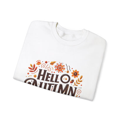 Hello Autumn - Cozy Unisex Crewneck Sweatshirt