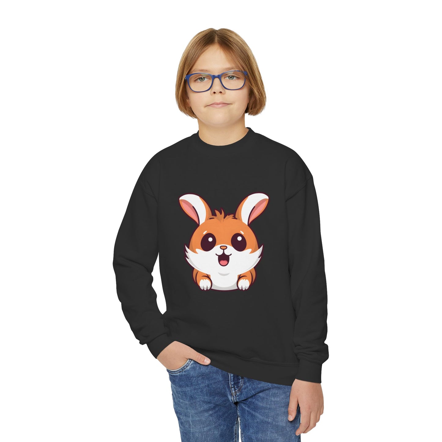 Adorable Rabbit Crewneck Sweatshirt - Cozy and Cute for All Day Comfort