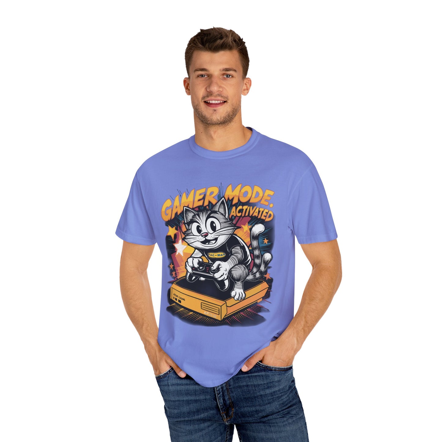 Gamer Mode Activated T-shirt - Funny Cat Gaming Unisex Tee