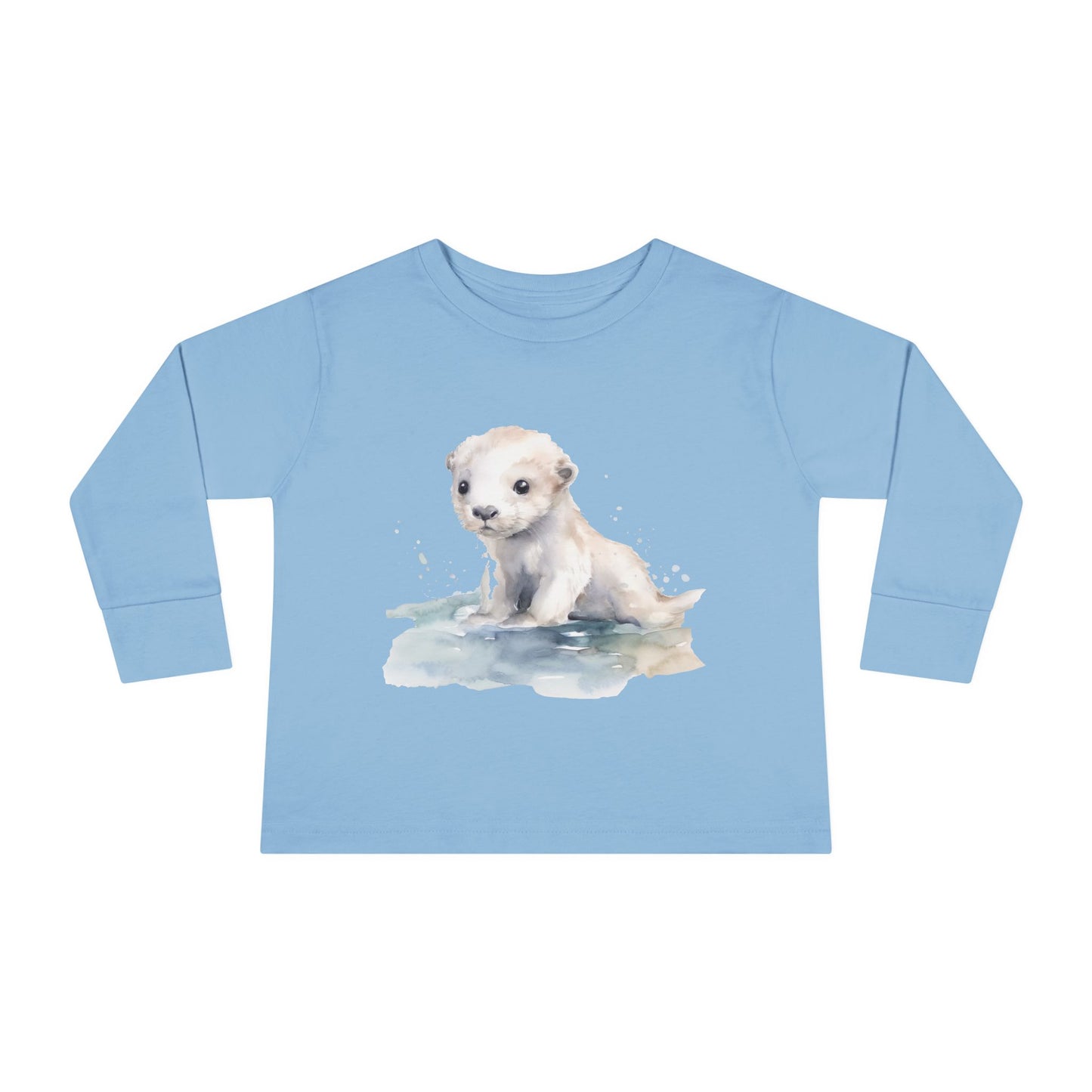 Baby Otter Toddler Unisex Long Sleeve Shirt - Soft Cotton Toddler Tee