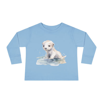 Baby Otter Toddler Unisex Long Sleeve Shirt - Soft Cotton Toddler Tee