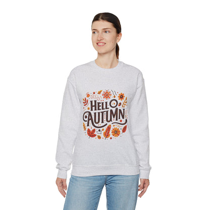 Hello Autumn - Cozy Unisex Crewneck Sweatshirt