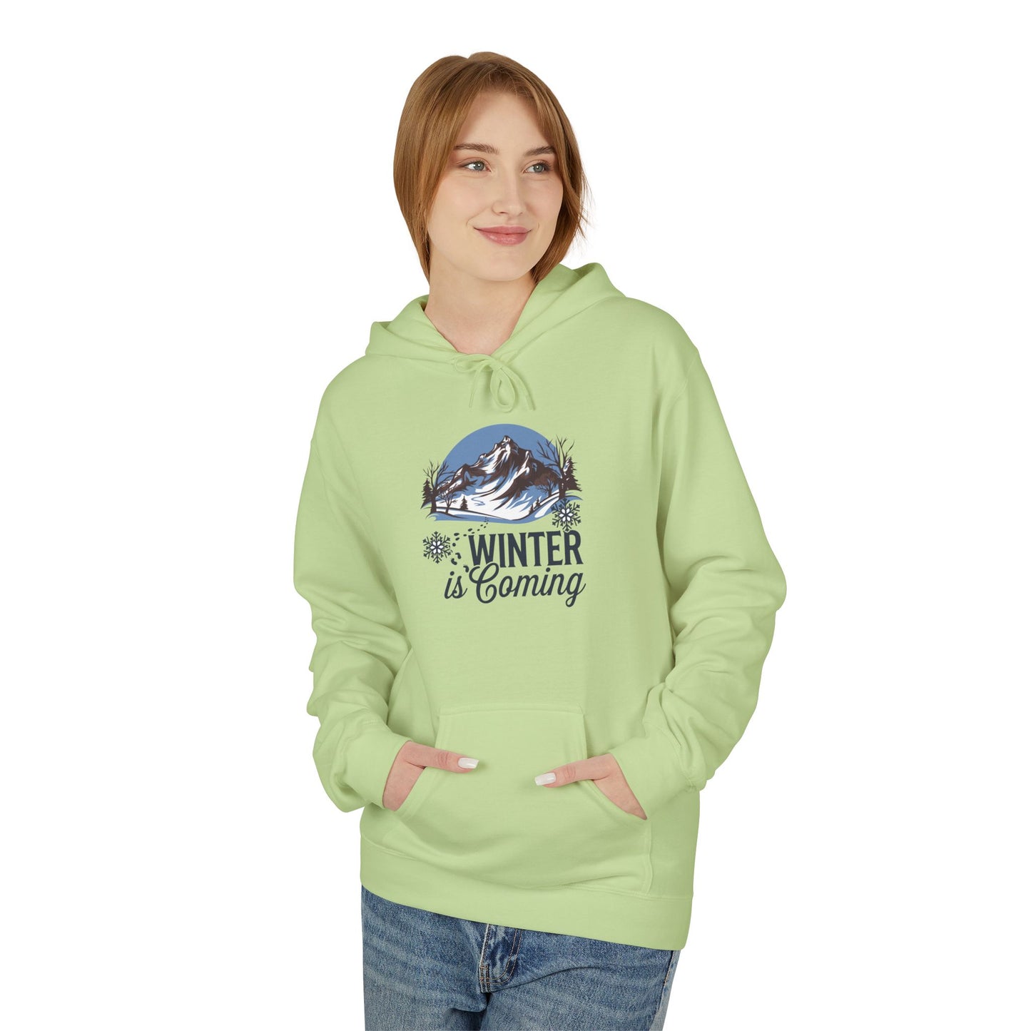 Winter is Coming Hoodie – Cozy Mountain Graphic Sweatshirt