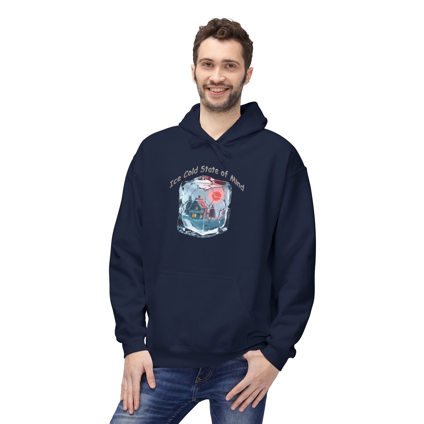 Ice Cold State of Mind Hoodie – Bold Winter Resilience Graphic