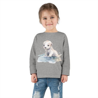 Baby Otter Toddler Unisex Long Sleeve Shirt - Soft Cotton Toddler Tee