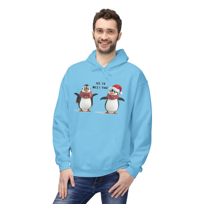 Ice to Meet You Hoodie – Cute Penguin Holiday Sweatshirt