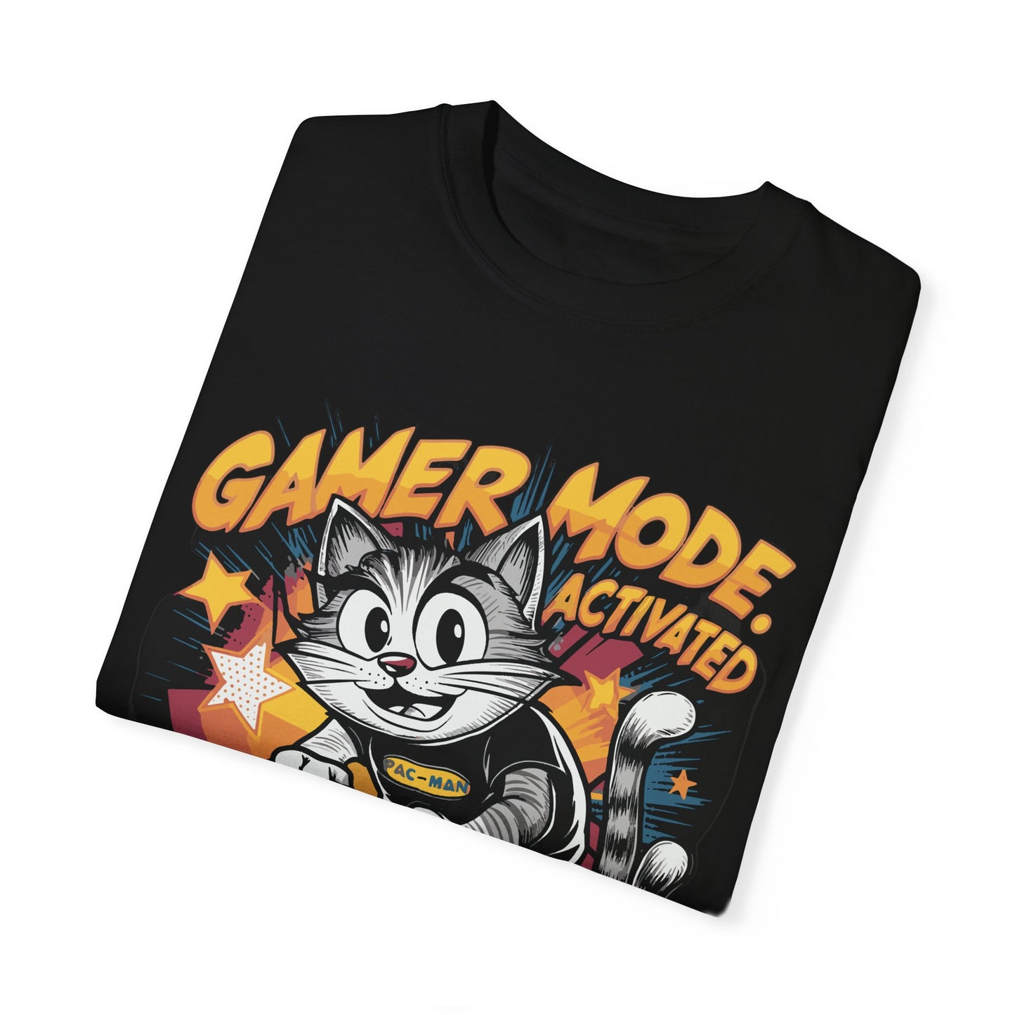 Gamer Mode Activated T-shirt - Funny Cat Gaming Unisex Tee