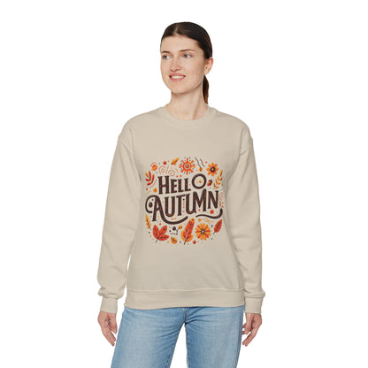 Hello Autumn - Cozy Unisex Crewneck Sweatshirt