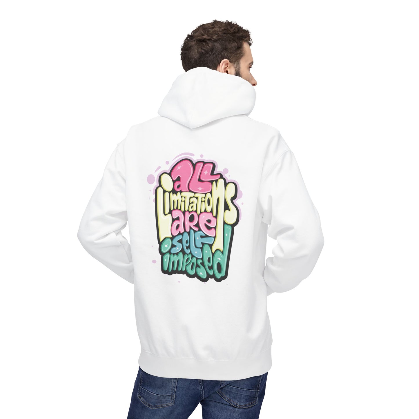 All Limitations Are Self-Imposed Hoodie – Motivational Retro Typography Design