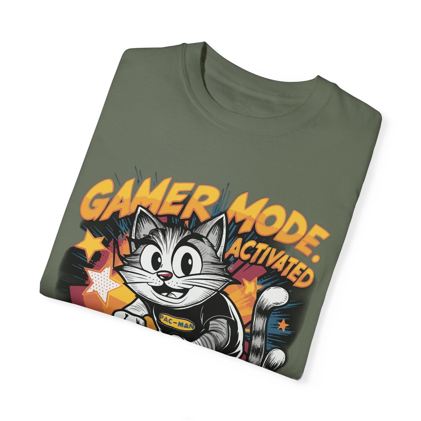 Gamer Mode Activated T-shirt - Funny Cat Gaming Unisex Tee