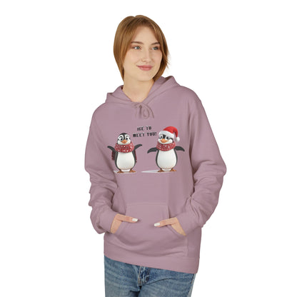 Ice to Meet You Hoodie – Cute Penguin Holiday Sweatshirt