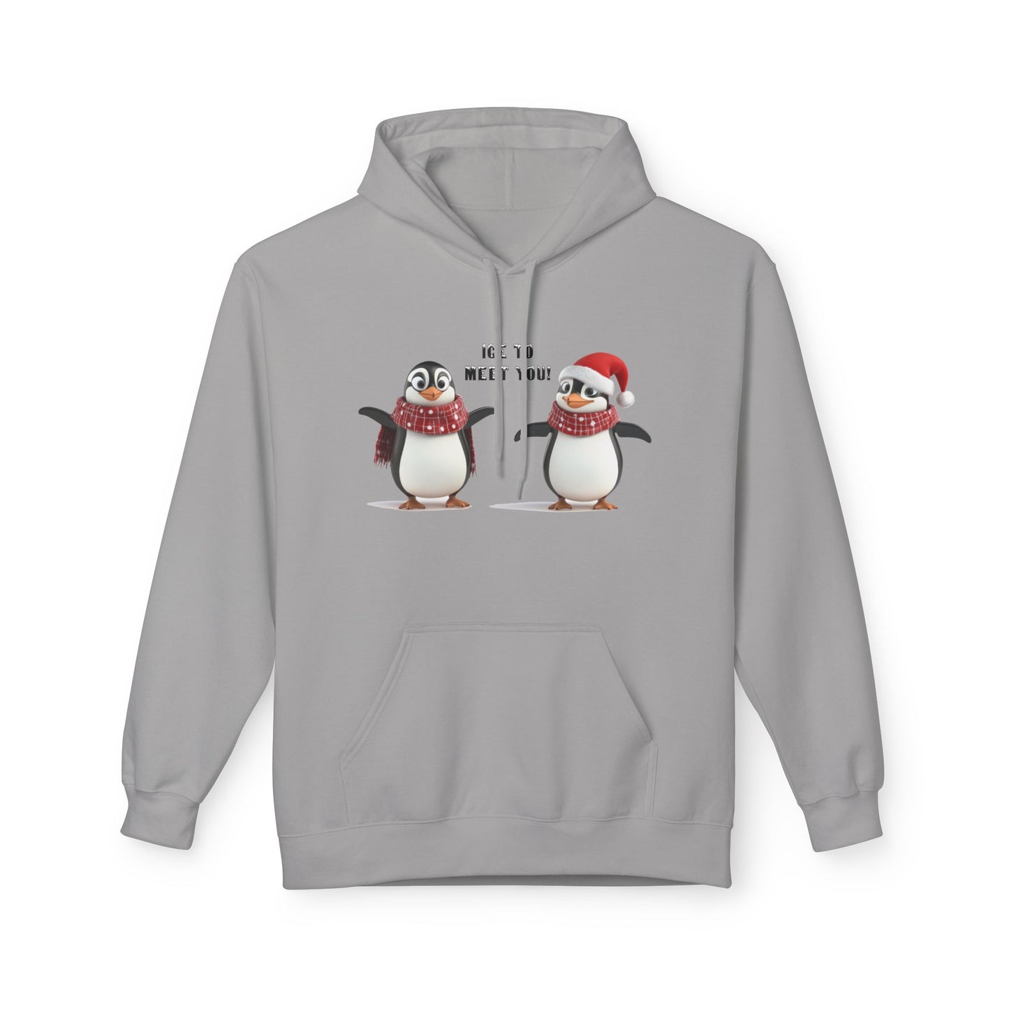 Ice to Meet You Hoodie – Cute Penguin Holiday Sweatshirt