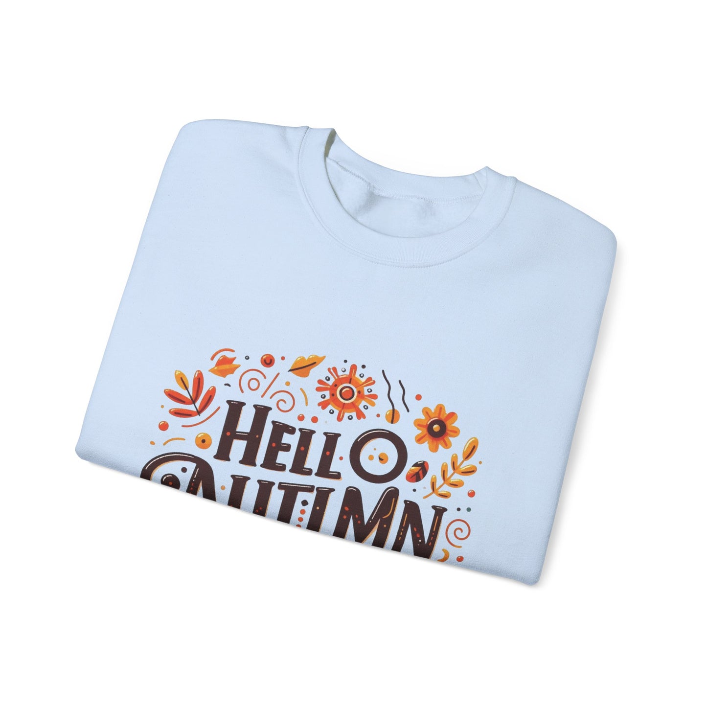 Hello Autumn - Cozy Unisex Crewneck Sweatshirt