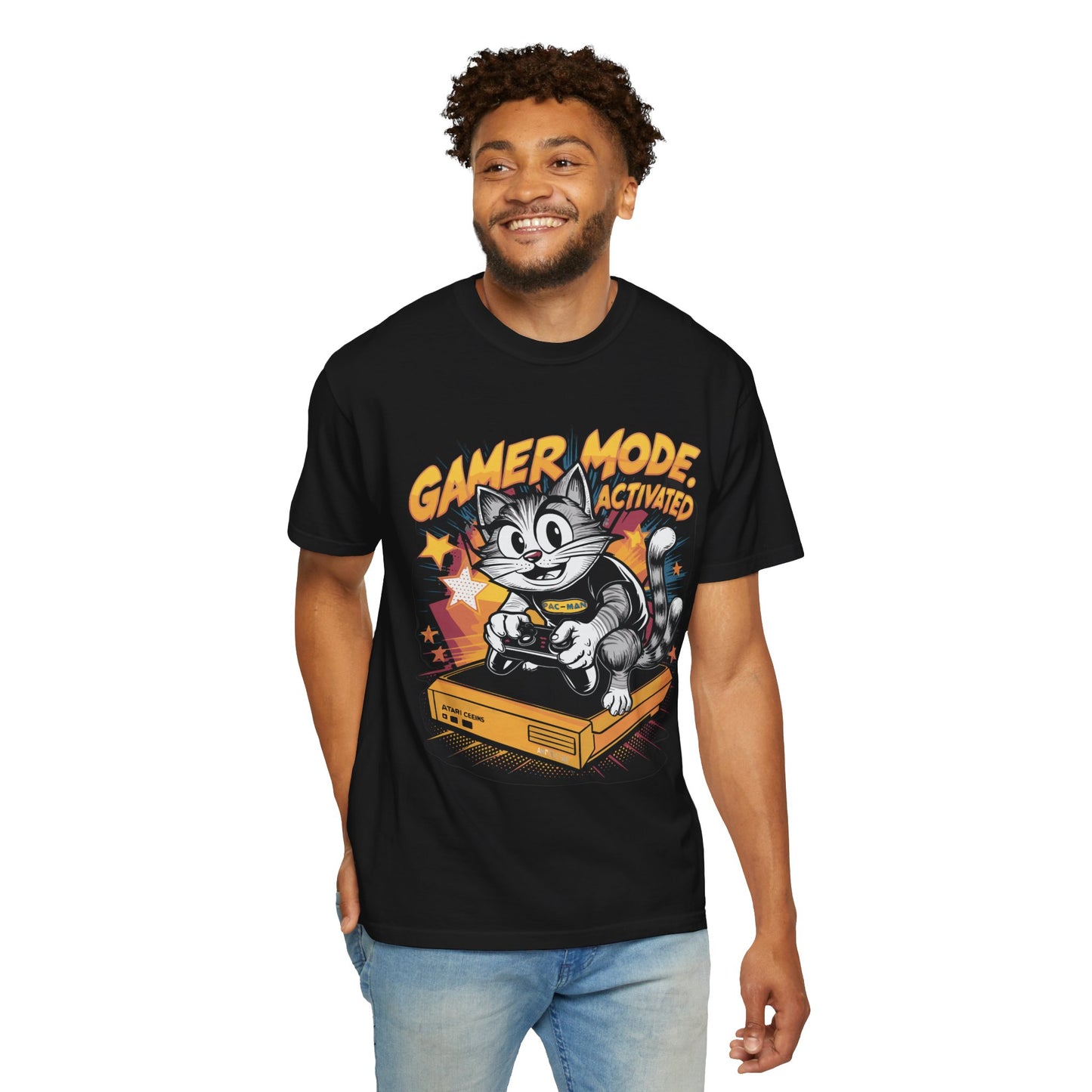 Gamer Mode Activated T-shirt - Funny Cat Gaming Unisex Tee