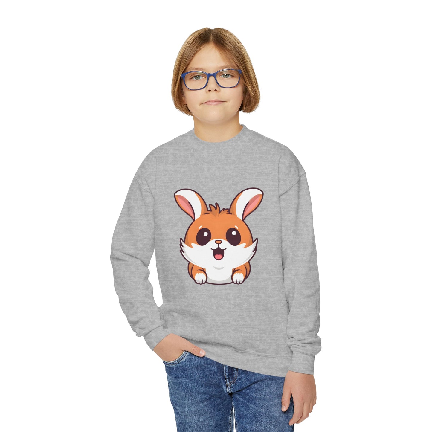 Adorable Rabbit Crewneck Sweatshirt - Cozy and Cute for All Day Comfort