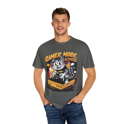 Gamer Mode Activated T-shirt - Funny Cat Gaming Unisex Tee