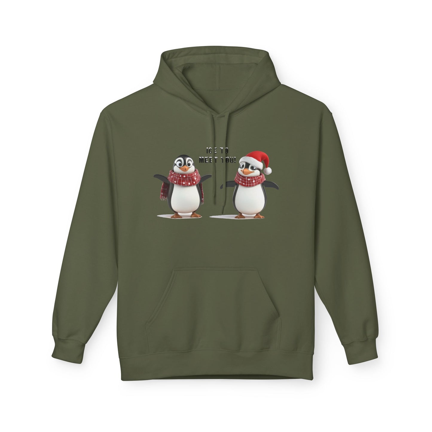 Ice to Meet You Hoodie – Cute Penguin Holiday Sweatshirt