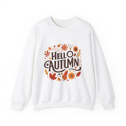 Hello Autumn - Cozy Unisex Crewneck Sweatshirt