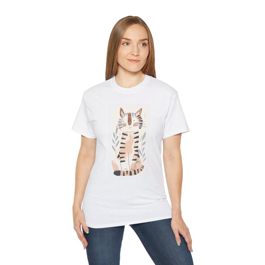 Wild Cat Illustration - Unisex Ultra Cotton T-shirt