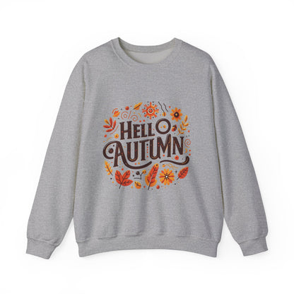 Hello Autumn - Cozy Unisex Crewneck Sweatshirt