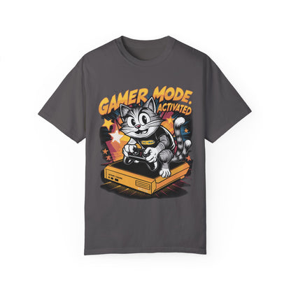 Gamer Mode Activated T-shirt - Funny Cat Gaming Unisex Tee